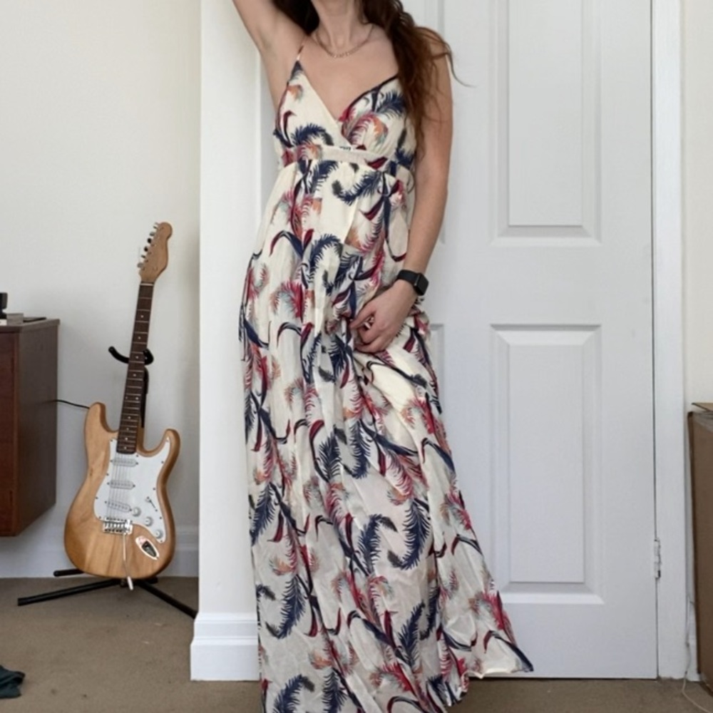 Quiksilver tropical printed maxi dress size S NWT